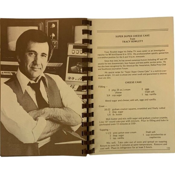 Media Rare Cookbook Favorite Recipes from Dallas TX Personalities 1979 Spiral - Picture 11 of 13